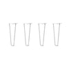 DIY Hairpin Legs Hairpin Legs 15" / White / 3/8" Hairpin Legs Set of 4, 2-Rod Design - White Powder Coated Finish