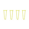 DIY Hairpin Legs Hairpin Legs 15" / Yellow / 1/2" Hairpin Legs Set of 4, 2-Rod Design - Yellow Powder Coated Finish