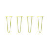 DIY Hairpin Legs Hairpin Legs 15" / Yellow / 3/8" Hairpin Legs Set of 4, 2-Rod Design - Yellow Powder Coated Finish