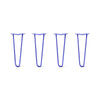 DIY Hairpin Legs Hairpin Legs 16" / Blue / 1/2" Hairpin Legs Set of 4, 2-Rod Design - Blue Powder Coated Finish