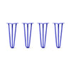 DIY Hairpin Legs Hairpin Legs 16" / Blue / 1/2" Hairpin Legs Set of 4, 3-Rod Design - Blue Powder Coated Finish