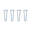 DIY Hairpin Legs Hairpin Legs 16" / Blue / 3/8" Hairpin Legs Set of 4, 2-Rod Design - Blue Powder Coated Finish