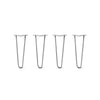 DIY Hairpin Legs Hairpin Legs 16" / Clear / 1/2" Hairpin Legs Set of 4, 2-Rod Design - Clear Coated Finish