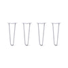 Hairpin Legs Set of 4, 2-Rod Design - Grey Powder Coated Finish