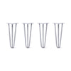 DIY Hairpin Legs Hairpin Legs 16" / Grey / 1/2" Hairpin Legs Set of 4, 3-Rod Design - Grey Powder Coated Finish