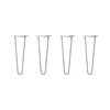 Hairpin Legs Set of 4, 2-Rod Design - Grey Powder Coated Finish