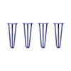 DIY Hairpin Legs Hairpin Legs 16" / Midnight Blue (Navy) / 1/2" Hairpin Legs Set of 4, 3-Rod Design - Midnight Blue (Navy) Powder Coated Finish