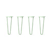 Hairpin Legs Set of 4, 2-Rod Design - Mint Powder Coated Finish