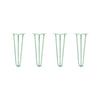 DIY Hairpin Legs Hairpin Legs 16" / Mint / 3/8" Hairpin Legs Set of 4, 3-Rod Design - Mint Powder Coated Finish