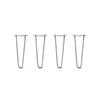 DIY Hairpin Legs Hairpin Legs 16" / Raw Steel / 1/2" Hairpin Legs Set of 4, 2-Rod Design - Raw Steel