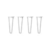 DIY Hairpin Legs Hairpin Legs 16" / Raw Steel / 3/8" Hairpin Legs Set of 4, 2-Rod Design - Raw Steel