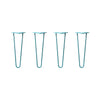 DIY Hairpin Legs Hairpin Legs 16" / Teal / 3/8" Hairpin Legs Set of 4, 2-Rod Design - Teal Powder Coated Finish