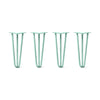 DIY Hairpin Legs Hairpin Legs 16" / Turquoise / 1/2" Hairpin Legs Set of 4, 3-Rod Design - Turquoise Powder Coated Finish