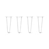 DIY Hairpin Legs Hairpin Legs 16" / White / 1/2" Hairpin Legs Set of 4, 2-Rod Design - White Powder Coated Finish
