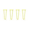 DIY Hairpin Legs Hairpin Legs 16" / Yellow / 1/2" Hairpin Legs Set of 4, 2-Rod Design - Yellow Powder Coated Finish