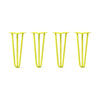 DIY Hairpin Legs Hairpin Legs 16" / Yellow / 1/2" Hairpin Legs Set of 4, 3-Rod Design - Yellow Powder Coated Finish