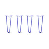 DIY Hairpin Legs Hairpin Legs 17" / Blue / 1/2" Hairpin Legs Set of 4, 2-Rod Design - Blue Powder Coated Finish