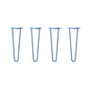 DIY Hairpin Legs Hairpin Legs 17" / Blue / 3/8" Hairpin Legs Set of 4, 2-Rod Design - Blue Powder Coated Finish