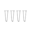 DIY Hairpin Legs Hairpin Legs 17" / Clear / 1/2" Hairpin Legs Set of 4, 2-Rod Design - Clear Coated Finish