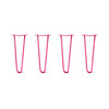 DIY Hairpin Legs Hairpin Legs 17" / Fuchsia / 1/2" Hairpin Legs Set of 4, 2-Rod Design - Fuchsia Powder Coated Finish