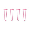Hairpin Legs Set of 4, 2-Rod Design - Fuchsia Powder Coated Finish