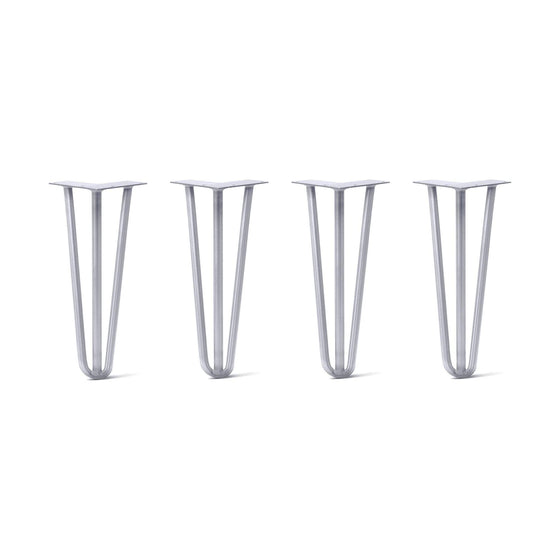 Hairpin Legs Set of 4, 3-Rod Design - Grey Powder Coated Finish