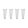 DIY Hairpin Legs Hairpin Legs 17" / Grey / 1/2" Hairpin Legs Set of 4, 3-Rod Design - Grey Powder Coated Finish
