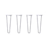 DIY Hairpin Legs Hairpin Legs 17" / Grey / 3/8" Hairpin Legs Set of 4, 2-Rod Design - Grey Powder Coated Finish