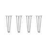 DIY Hairpin Legs Hairpin Legs 17" / Grey / 3/8" Hairpin Legs Set of 4, 3-Rod Design - Grey Powder Coated Finish