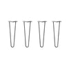 DIY Hairpin Legs Hairpin Legs 17" / Jet Black Satin / 3/8" Hairpin Legs Set of 4, 2-Rod Design - Jet Black Satin Powder Coated Finish