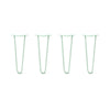 DIY Hairpin Legs Hairpin Legs 17" / Mint / 1/2" Hairpin Legs Set of 4, 2-Rod Design - Mint Powder Coated Finish