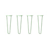 DIY Hairpin Legs Hairpin Legs 17" / Mint / 3/8" Hairpin Legs Set of 4, 2-Rod Design - Mint Powder Coated Finish