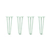 DIY Hairpin Legs Hairpin Legs 17" / Mint / 3/8" Hairpin Legs Set of 4, 3-Rod Design - Mint Powder Coated Finish