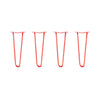 DIY Hairpin Legs Hairpin Legs 17" / Orange / Red / 1/2" Hairpin Legs Set of 4, 2-Rod Design - Orange-Red Powder Coated Finish