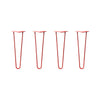 Hairpin Legs Set of 4, 2-Rod Design - Orange-Red Powder Coated Finish