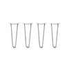 DIY Hairpin Legs Hairpin Legs 17" / Raw Steel / 1/2" Hairpin Legs Set of 4, 2-Rod Design - Raw Steel