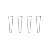 DIY Hairpin Legs Hairpin Legs 17" / Raw Steel / 3/8" Hairpin Legs Set of 4, 2-Rod Design - Raw Steel