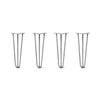 DIY Hairpin Legs Hairpin Legs 17" / Raw Steel / 3/8" Hairpin Legs Set of 4, 3-Rod Design - Raw Steel
