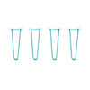 DIY Hairpin Legs Hairpin Legs 17" / Teal / 1/2" Hairpin Legs Set of 4, 2-Rod Design - Teal Powder Coated Finish