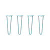 DIY Hairpin Legs Hairpin Legs 17" / Teal / 3/8" Hairpin Legs Set of 4, 2-Rod Design - Teal Powder Coated Finish