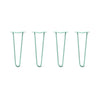 DIY Hairpin Legs Hairpin Legs 17" / Turquoise / 1/2" Hairpin Legs Set of 4, 2-Rod Design - Turquoise Powder Coated Finish
