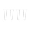 DIY Hairpin Legs Hairpin Legs 17" / White / 1/2" Hairpin Legs Set of 4, 2-Rod Design - White Powder Coated Finish