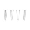 DIY Hairpin Legs Hairpin Legs 17" / White / 3/8" Hairpin Legs Set of 4, 3-Rod Design - White Powder Coated Finish