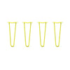 Hairpin Legs Set of 4, 2-Rod Design - Yellow Powder Coated Finish