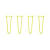 DIY Hairpin Legs Hairpin Legs 17" / Yellow / 1/2" Hairpin Legs Set of 4, 2-Rod Design - Yellow Powder Coated Finish