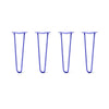 DIY Hairpin Legs Hairpin Legs 18" / Blue / 1/2" Hairpin Legs Set of 4, 2-Rod Design - Blue Powder Coated Finish