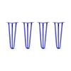DIY Hairpin Legs Hairpin Legs 18" / Blue / 1/2" Hairpin Legs Set of 4, 3-Rod Design - Blue Powder Coated Finish