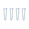 DIY Hairpin Legs Hairpin Legs 18" / Blue / 3/8" Hairpin Legs Set of 4, 2-Rod Design - Blue Powder Coated Finish