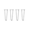 DIY Hairpin Legs Hairpin Legs 18" / Clear / 1/2" Hairpin Legs Set of 4, 2-Rod Design - Clear Coated Finish