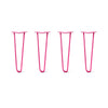 Hairpin Legs Set of 4, 2-Rod Design - Fuchsia Powder Coated Finish